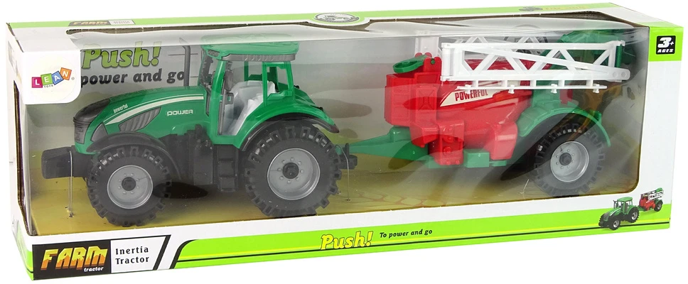 Traktorius su purkštuvu Lean Toys, žalias
