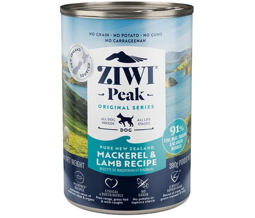 Ziwipeak - skumbrės ir ėrienos receptas, šlapias ėdalas 390 g. - (zp034)