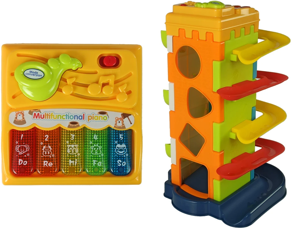 Lean Toys Edukacinis figūrėlių žaidimas 4 aukštų su melodijomis