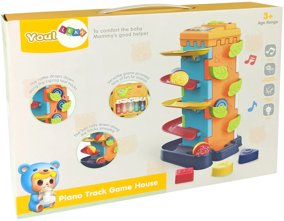 Lean Toys Edukacinis figūrėlių žaidimas 4 aukštų su melodijomis