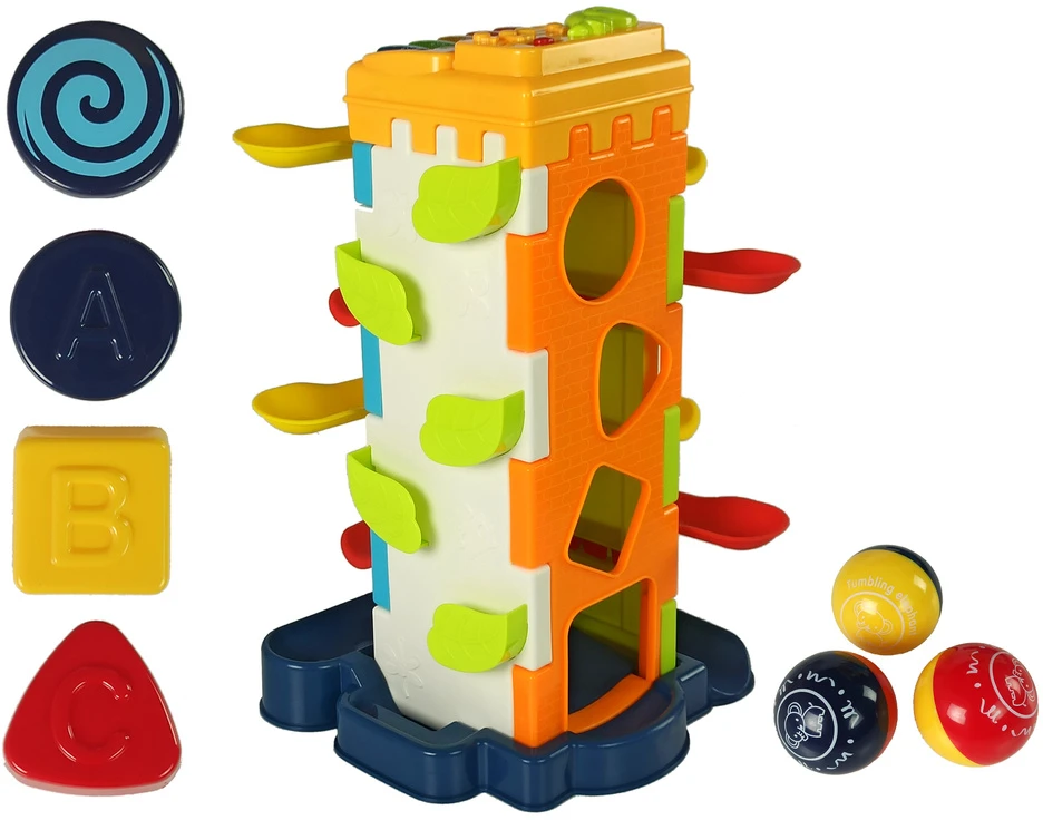 Lean Toys Edukacinis figūrėlių žaidimas 4 aukštų su melodijomis