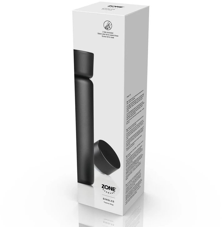 „Zone Denmark“ – viengubas termo puodelis – 650 ml – juodas