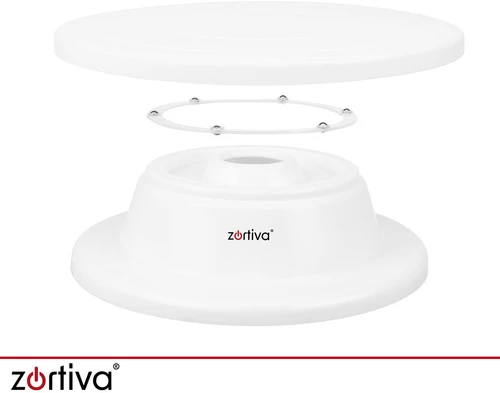 Zortiva Besisukantis torto stovas + 3 mentelės tortams dekoruoti