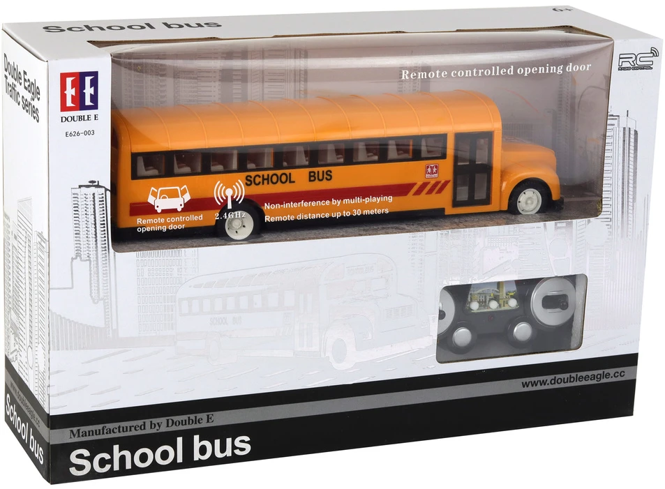 Nuotoliniu būdu valdomas autobusas Lean Toys, geltonas