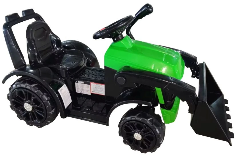 Vienvietis vaikiškas elektrinis traktorius Lean cars, žalias