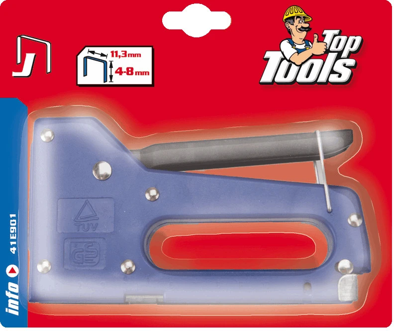 Top Tools Zszywacz Apmušalų kablių smeigtukas 6-8 mm, J formos kabės