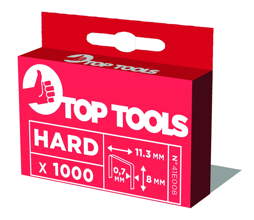 Top Tools Zszywki J tipo sąsagos, 8 mm, 1000 vnt.