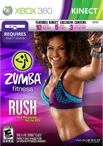 „Zumba Fitness Rush“ (reikia „Kinect“) – „XBOX 360“.