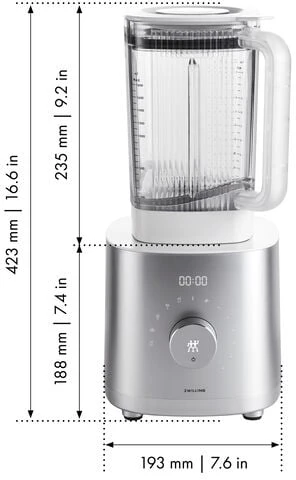 Trintuvas - Zwilling Enfinigy 1.8l 1600w, Sidabrinis