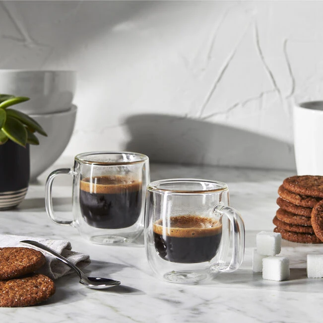 Gėrimų Indai - ZWILLING Sorrento Espresso Stiklai 2x80 ml Dvigubo Sienelės
