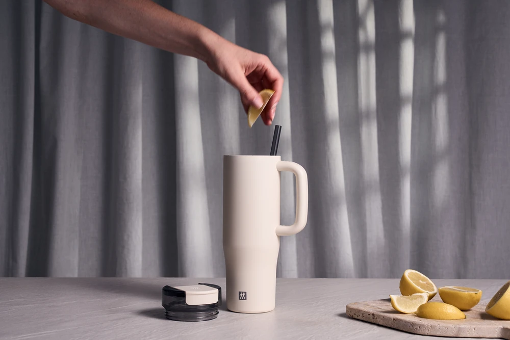 Zwilling - termo šiaudelių stiklinė - kreminė - 900 ml