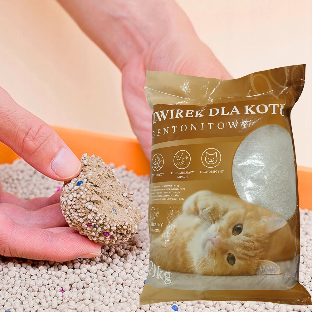 Żwirek Natūralus bentonito kačių kraikas, 20 kg, gumuluojantis, be dulkių, itin gerai sugeriantis