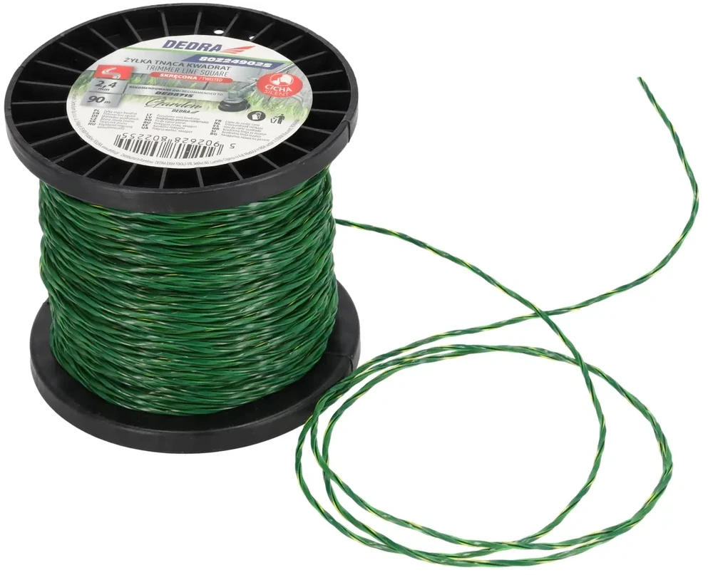 Dedra Valas Kvadratinė susukta pjovimo valas 2,4 mm x 90 m, ritė