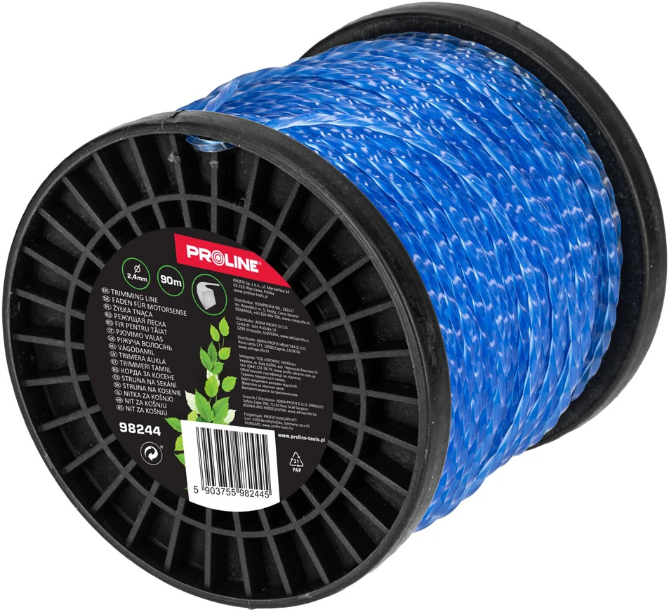 Żyłka Valas Susuktas kvadratinis pjovimo valas 2,7 mm x 70 m (ritė), prolinas