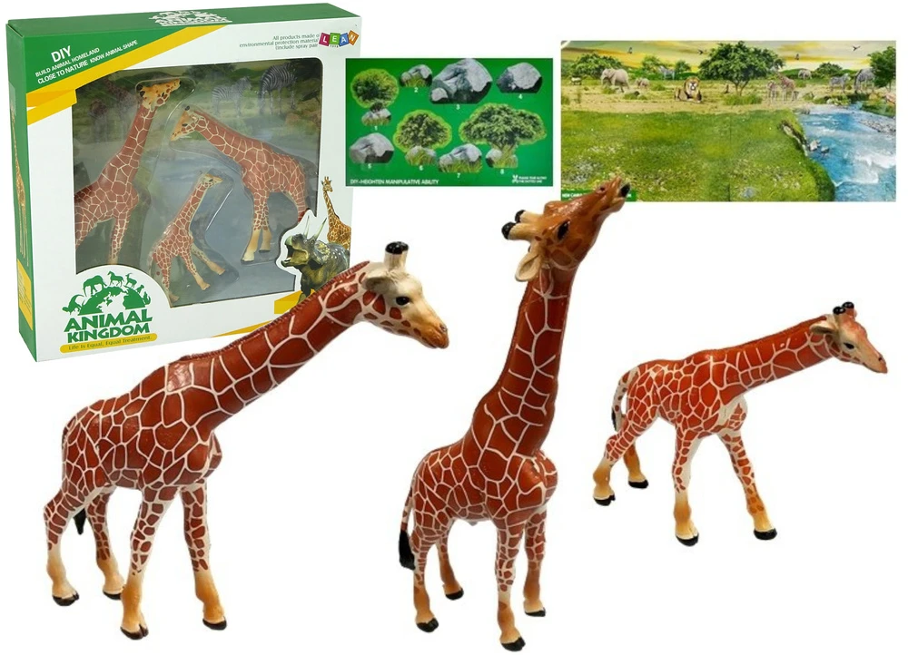 Lean Toys Edukacinis figūrėlių rinkinys Žirafų šeima LeanToys, 3 vnt.