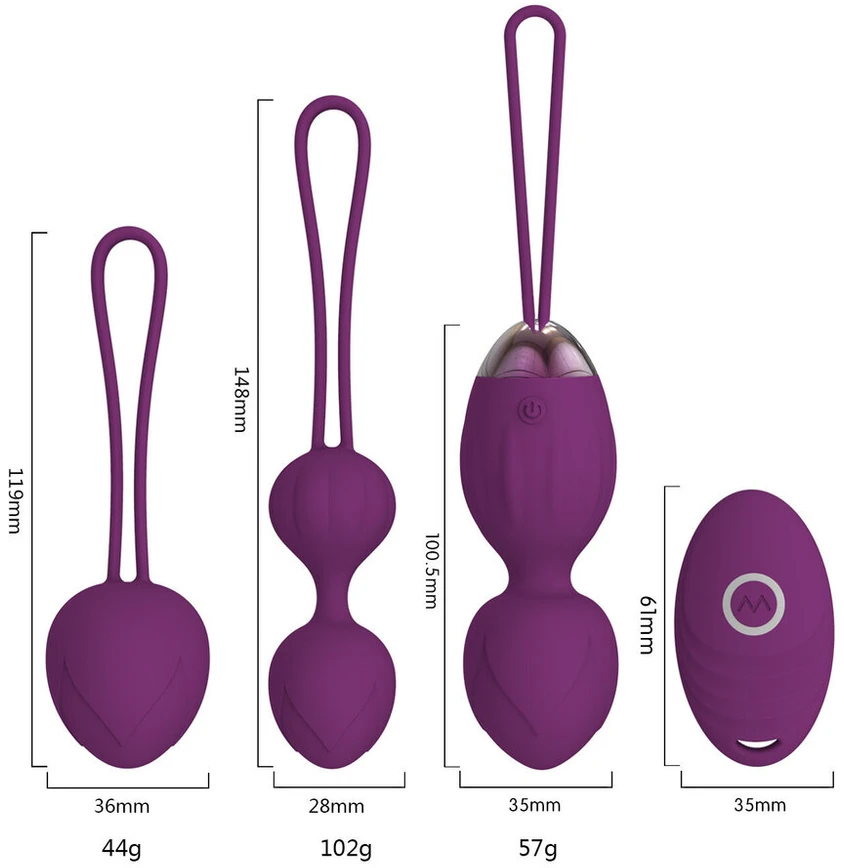 3 Kegelio rutuliukų rinkinys, violetinis
