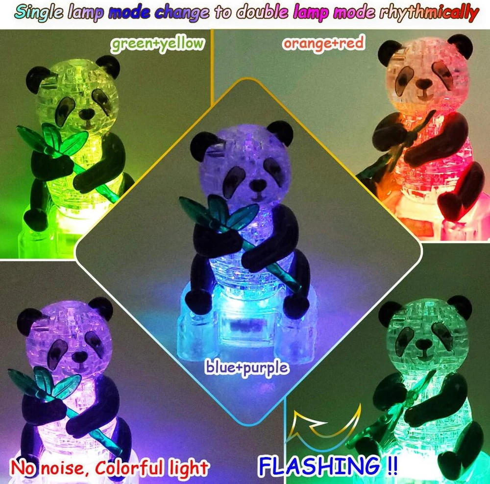 3D galvosūkis Panda Crystal Blocks
