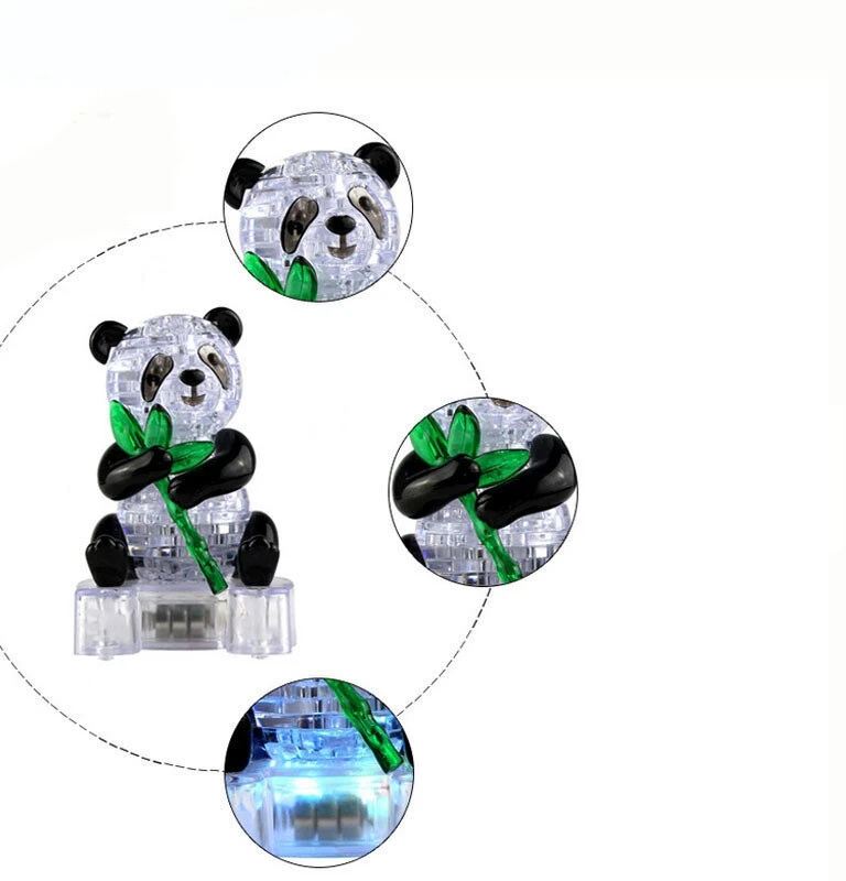 3D galvosūkis Panda Crystal Blocks