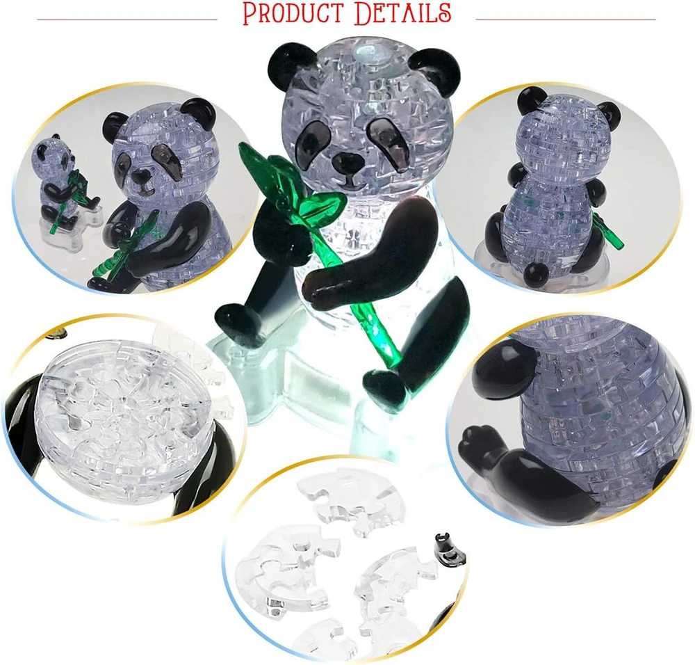 3D galvosūkis Panda Crystal Blocks