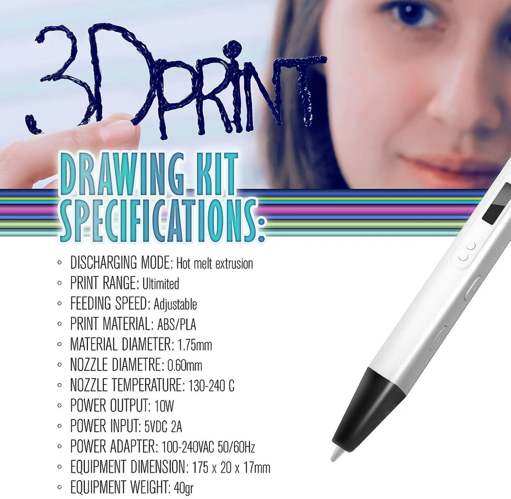 3D spausdinimo rašiklis su ekranu