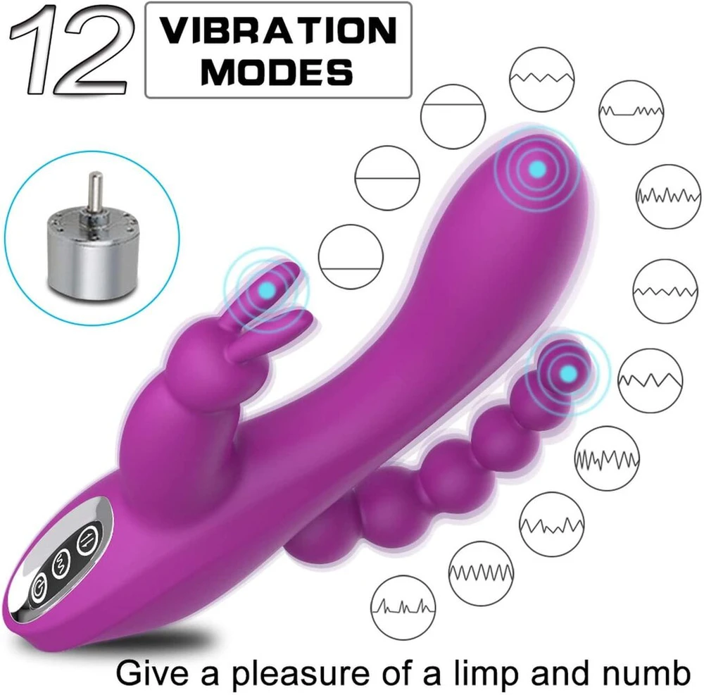 Analinis ir makšties vibratorius zuikis