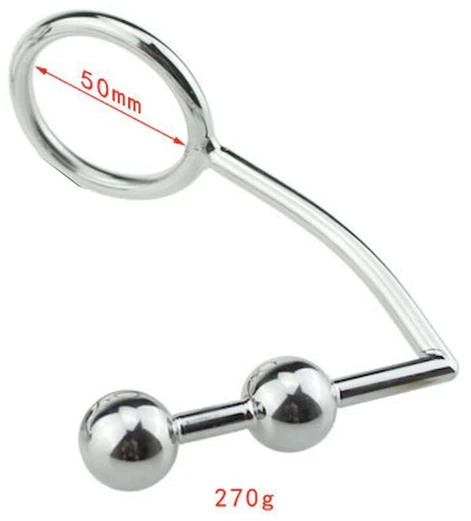 Analinis kablys su gaidžio žiedu 50 mm Anal Hook