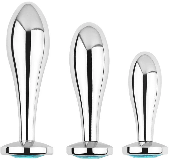 Analinis kaištis Sidabrinis Crystal Anal Plug, 29 mm