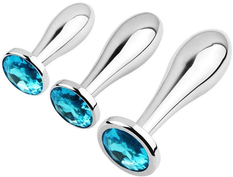 Analinis kaištis Sidabrinis Crystal Anal Plug, 26 mm