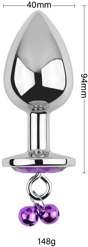 Analinis kaištis su grandinėle Diamond Anal Chain Plug, 40 mm