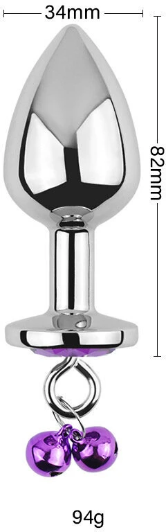 Analinis kaištis su grandinėle Diamond Anal Chain Plug, 34 mm