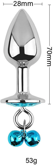 Analinis kaištis su grandinėle Diamond Anal Plug, 28 mm