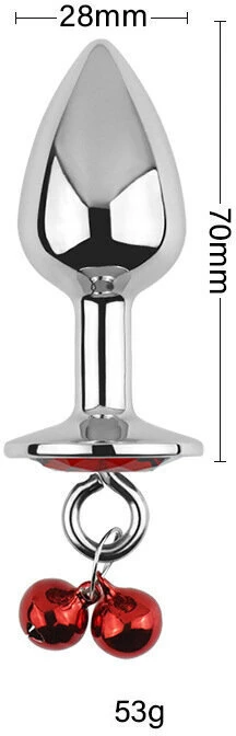 Analinis kaištis su grandinėle Diamond Anal Chain Plug, 28 mm