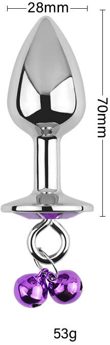 Analinis kaištis su grandinėle Diamond Anal Plug, 28 mm