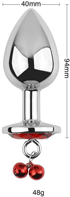 Analinis kaištis su grandinėle Diamond Anal Chain Plug, 40 mm