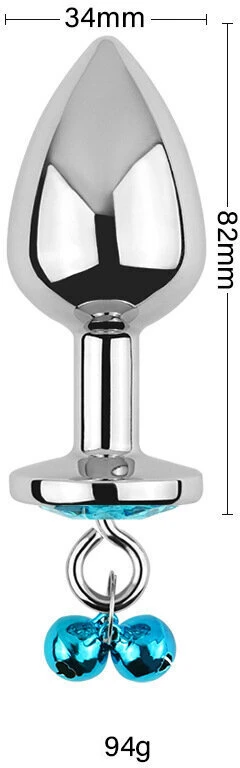 Analinis kištukas su varpeliais Diamond Anal Plug, 34 mm