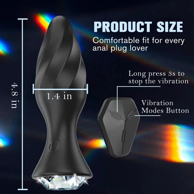 Analinis vibratorius - masažuoklis, nuotolinio valdymo pultas + APP valdymas