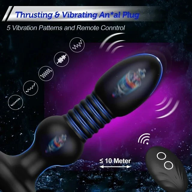 Analinis vibratorius - masažuoklis, su nuotolinio valdymo pulteliu