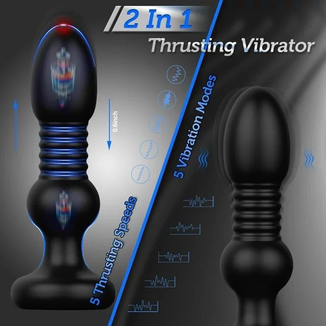 Analinis vibratorius - masažuoklis, su nuotolinio valdymo pulteliu