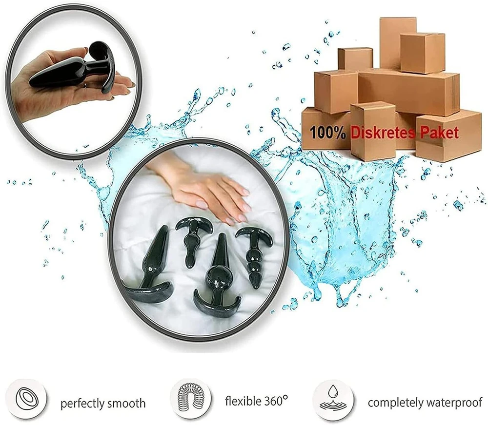 Analinių kištukų ir dildo rinkinys