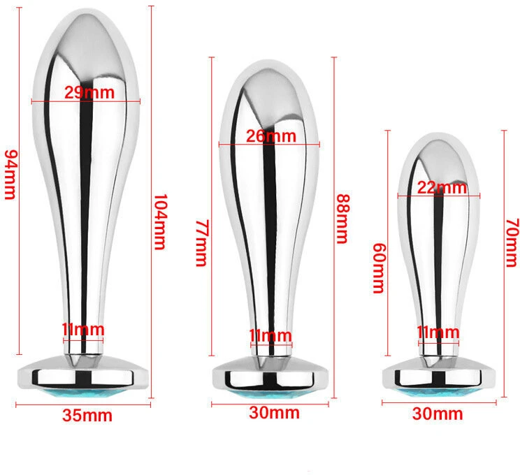 Analinių kištukų rinkinys Sidabrinis Crystal, 3 vnt.