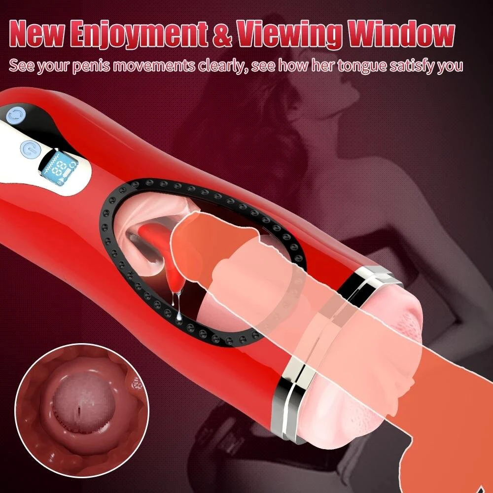 Automatinis vyriškas masturbatorius 2in1 Pleasure, baltas