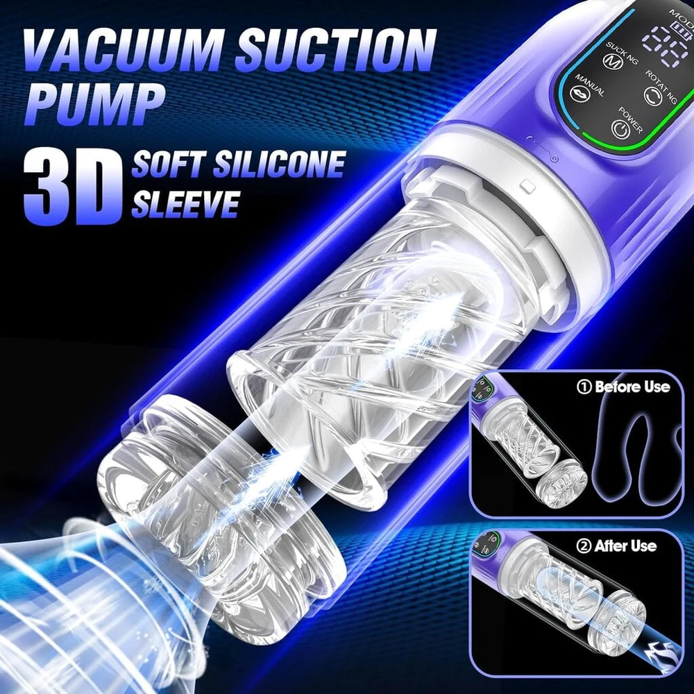Automatinis vyriškas masturbatorius 3in1