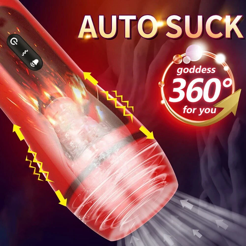 Automatinis vyriškas masturbatorius, baltas