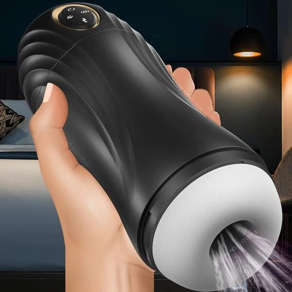 Automatinis vyriškas masturbatorius Ejaculation Pleasure, juodas