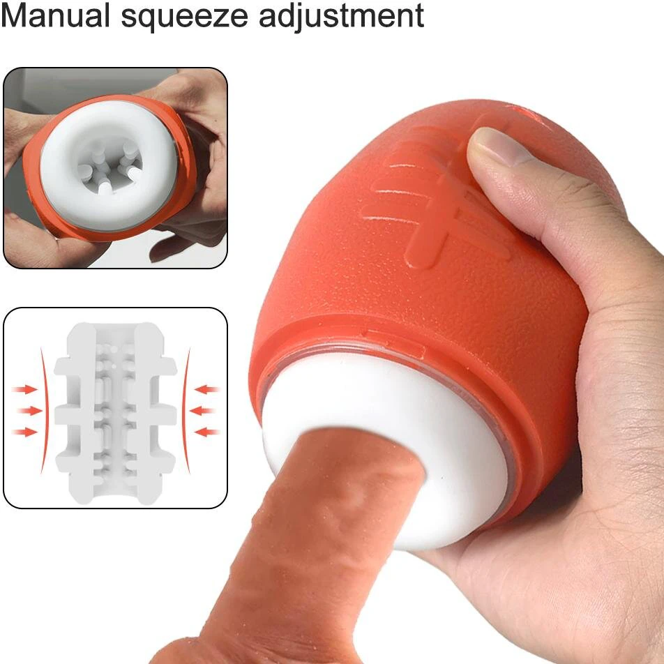 Automatinis vyriškas masturbatorius Rugby Masturbator, oranžinė
