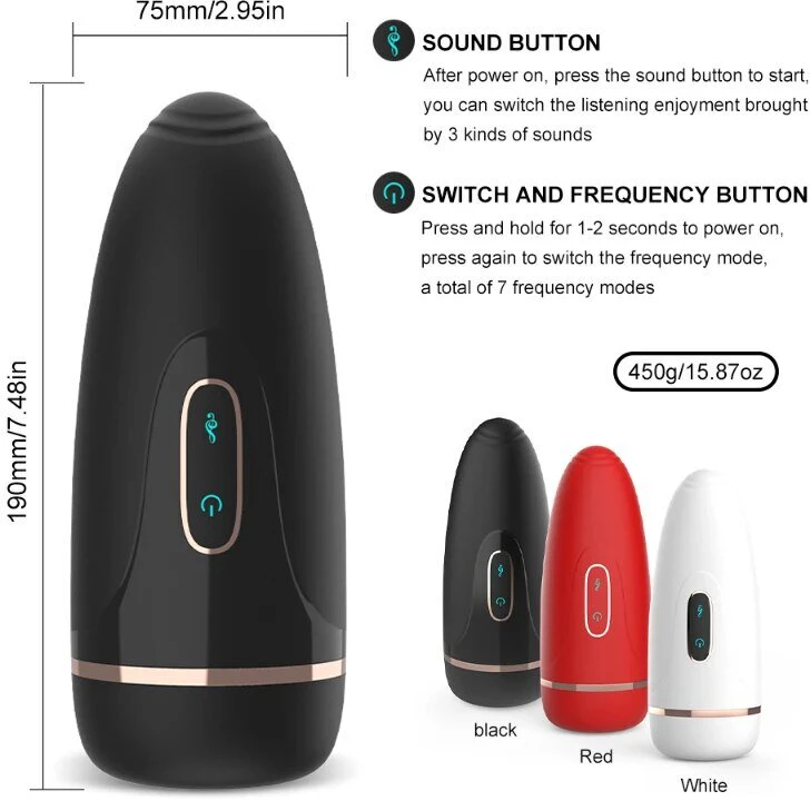 Automatinis vyriškas masturbatorius Smart Version, juodas