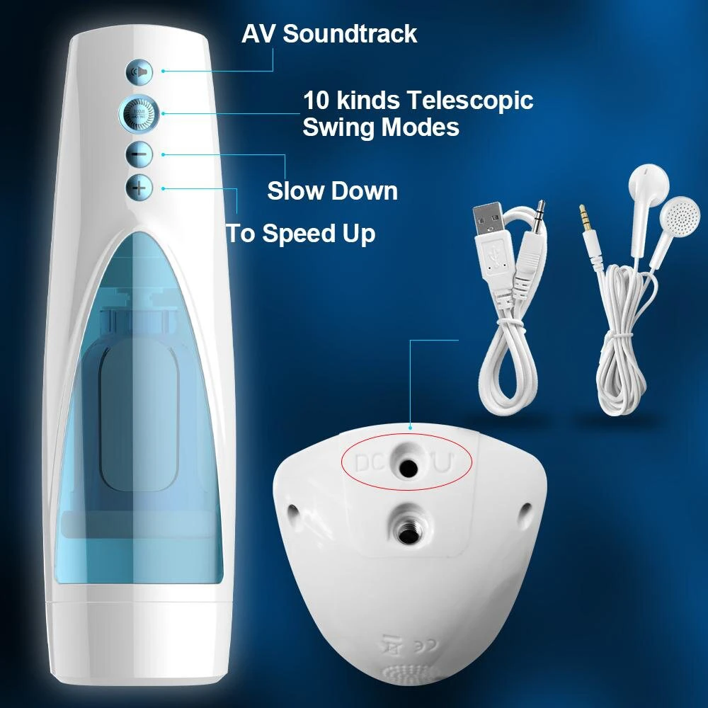Automatinis vyriškas masturbatorius Telescopic Swing