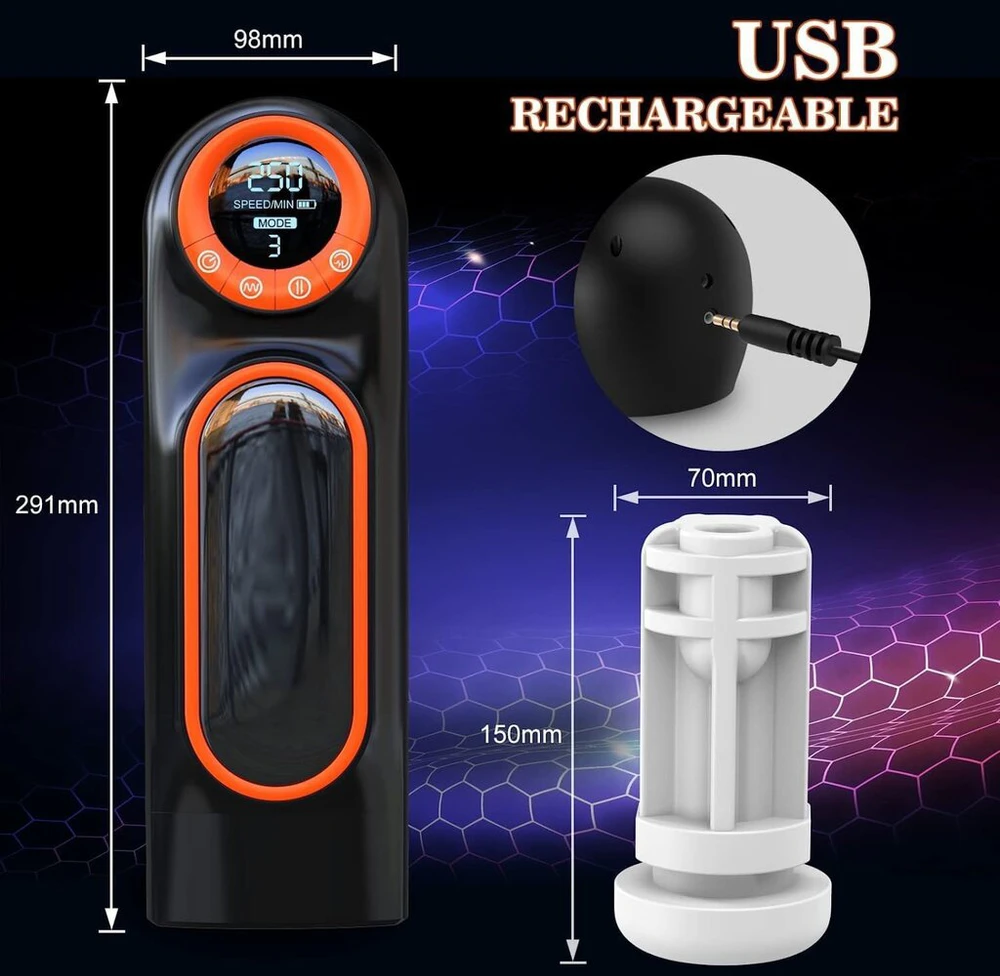 Automatinis vyriškas masturbatorius Telescopic Sucking Aircraft Cup