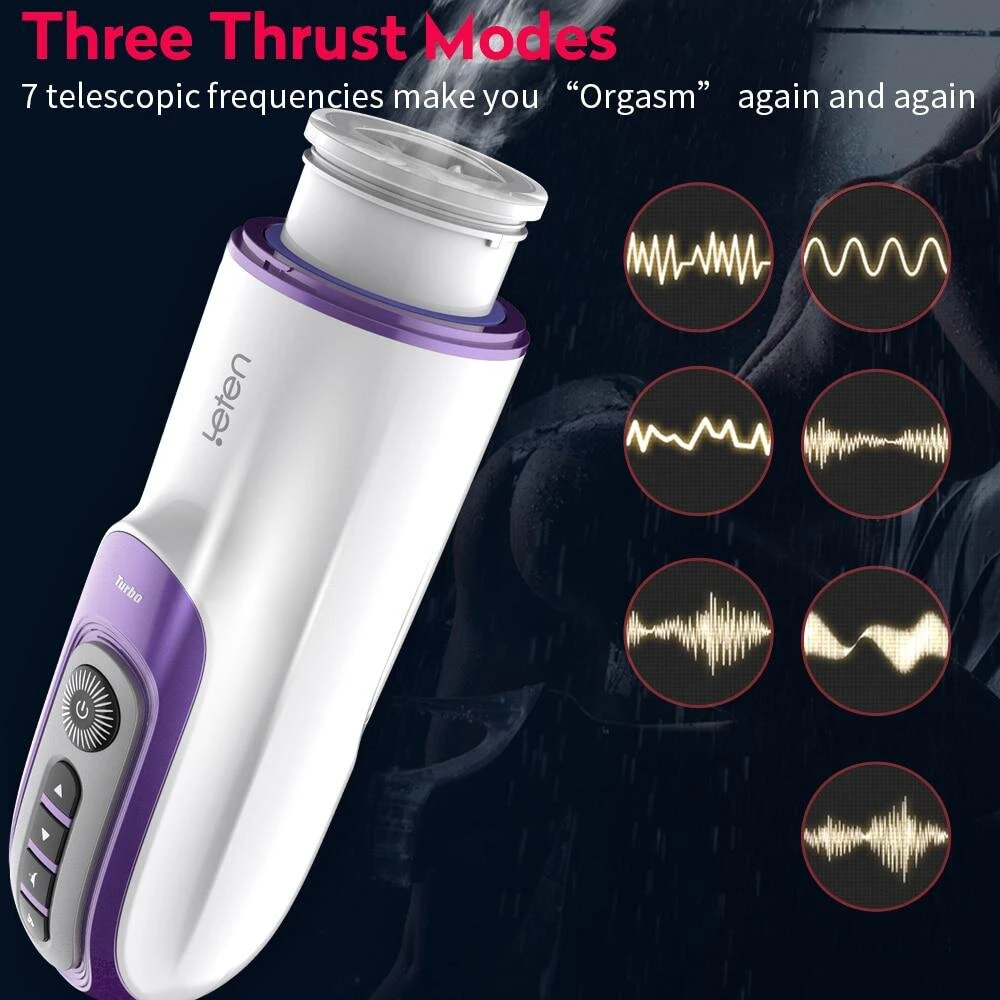 Automatinis vyriškas masturbatorius Turbo, violetinė