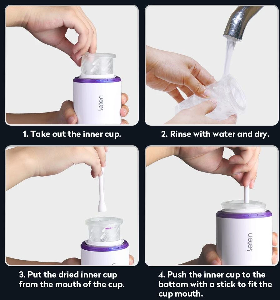 Automatinis vyriškas masturbatorius Turbo, violetinė